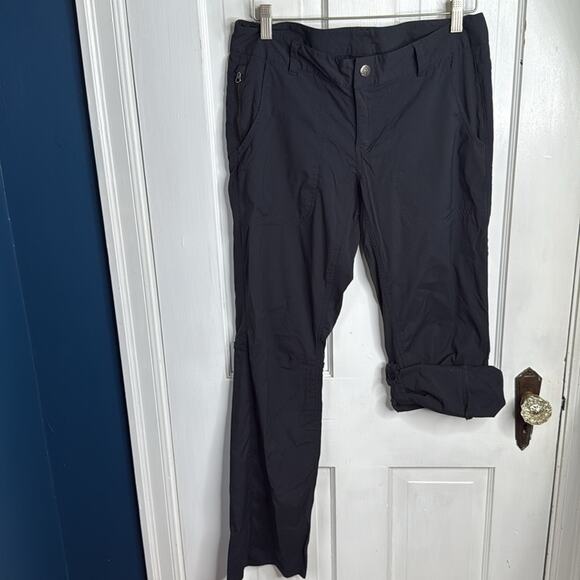 REI Sahara Roll-Up Pants in Black W1668 Sz 8 - Picture 5 of 9